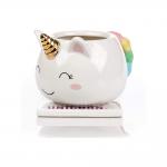 custom cute unicorn shape 3d animal ceramic coffee mug promotional gift mug for sale