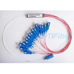 1X16 Steel Tube Type Mini Fiber Optic PLC Splitter With SC / APC Connector for sale