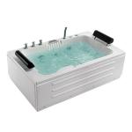ABS Freestanding White Acrylic Corner Bathtub Rectangular 2 People for sale