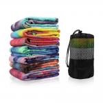 China Eco Friendly Custom Printed Foldable Exercise Non Slip Microfiber Yoga Towel Pocket Portable Gym Yoga Towel factory