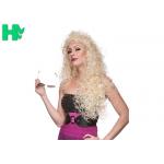 Long Curly Synthetic Wigs With Blond Sexy Hightlights Wig , Synthetic Fiber Hair for sale