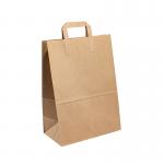 Grocery Packaging Brown Kraft Paper Shopping Bag With Handle Custom Logo Printed Wholesale for sale
