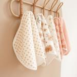 Large 100% Cotton Muslin Burp Cloths Comfortable For Newborns