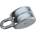 DR-504Z Nylon Wheel Double Eye Pulley 25mm Fixed Pulley Block Small Rope Pulley for sale