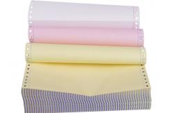 China 210mmx101mm 80 CB White CMYK Continuous Computer Printing Paper supplier