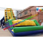 33.5 x 13.7 Inflatable Water Slide Drop Kick , Air Bag Outdoor Wet Slide for sale