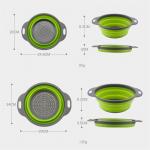 Heat Resistant Portable TPR PP Collapsible Colander Strainer