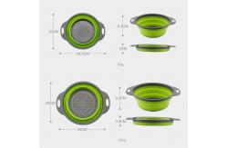 China Heat Resistant Portable TPR PP Collapsible Colander Strainer supplier