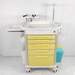 5 Drawers Trauma Cart With Ergonomic Handles , Hospital Emergency Trolley Equipment for sale
