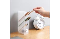 China Rectangular Glossy Makeup Household Storage Container Plastic Pencil Holder supplier