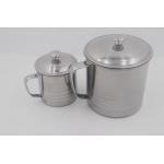 0.083cbm 6pcs 14cm Stainless Steel Mug With Dust Cover for sale