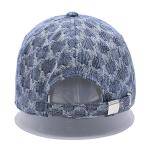 4 Eyelet Washed Cotton Denim Baseball Cap With Embroidered Logo