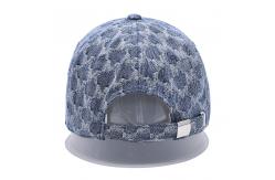China 4 Eyelet Washed Cotton Denim Baseball Cap With Embroidered Logo supplier