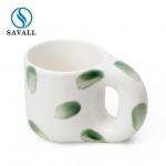 Creativity Porcelain Mugs Hand-Painted Cute Color Glaze Splash Ink Mug for sale