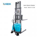 Electric Lifting Hydraulic Pallet Stacker 1500kg Capacity 2.0m for Smooth Moving for sale