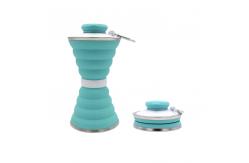 China 500Ml Silicone Expandable And Foldable Drinking Water Bottle supplier