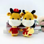 Lifelike Polyester Stuffed Handmade Crochet Doll