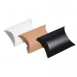Paper Type Customized Most Popular Brown Kraft White Cardboard Packaging Chocolate Candy Paper Pillow Box for sale