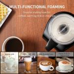 White Espresso Milk Frother 200W 4 In 1 , Automatic Electric Coffee Foam Maker
