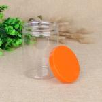 PET Food Airtight Stash Clear Plastic Jar With Screw Cap 420ml 550ml for sale