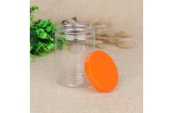 China PET Food Airtight Stash Clear Plastic Jar With Screw Cap 420ml 550ml supplier