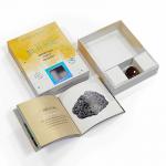 Gem Stone Rock Agate Crystal Two Piece Gift Boxes Custom Size With Paper Insert for sale