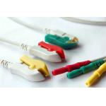 Professional 3 Lead Ecg Cable , 5 Lead Ecg Cable TPU Cable Material for sale