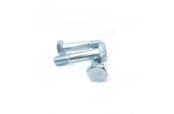 China DIN931 Class 8.8 Blue Zinc Half Thread Hex Bolts Galvanized Finish supplier
