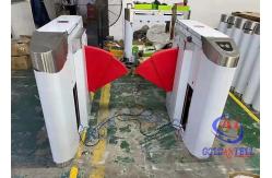 China Biometric 0.3s Speed Flap Turnstile Gate Durable Maintenance With LED Light supplier