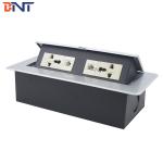 Rectangular Conference Hidden Desk Pop Up Sockets with Bottom Connection Cables​