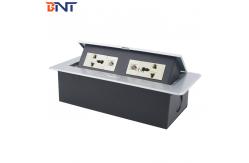 China Rectangular Conference Hidden Desk Pop Up Sockets with Bottom Connection Cables​ supplier