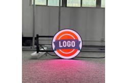 China Circle logo led sign customized LED Logo Screen P4 round led display supplier