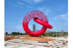 China Large Outdoor Metal Sculpture Color Painted Handmade Red Baking Varnish supplier