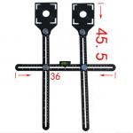 Ruler Full Metal Angle Measuring Tool Aluminum Alloy Multi Functional Ruler Template Tool