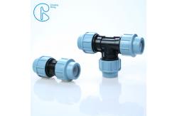 China Irrigation 20 - 110 MM High Density PP Fitting Tee For Quick Connection supplier