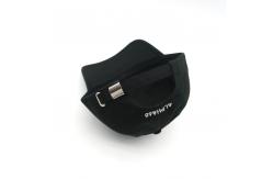 China 60cm Embroidered Baseball Caps Black And White Self Fabric Backclosure Constructed Hats supplier