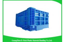 China Attached Lids Folding Plastic Crates Big Capacity Transport Moving Eco - Friendly supplier