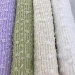 145cm Polyester Embossed Jacquard Fabric Embroidered Crinkled Crepe Fabric for sale