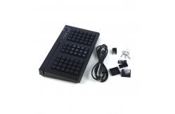 China RJ45 Connector 60 Keys POS Programmable Keyboard With Magnetic Card Reader supplier