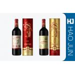 Glossy Lamination Liquor Bottle Gift Boxes Round Shaped For Supermarket Promotion for sale