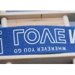 Polyester Webbing Anti Slip Elastic Band With White Custom Silicone Logo for sale