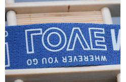 China Polyester Webbing Anti Slip Elastic Band With White Custom Silicone Logo supplier