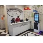 Interactive Check In Counter Kiosk With Touchscreen Card Reader Power for sale