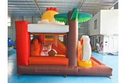 China Digital Printing Inflatable Combos Chicken Cartoon Inflatable Bouncy House With Slide Jumping House supplier