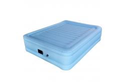 China Flocked PVC Inflatable Sleeping Mat Portable Air Mattress With Pump supplier