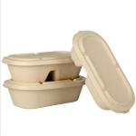 100% Biodegradable Disposable Wheat Straw Lunch Box Compostable for sale