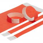Custom Tyvek Event Wristbands Solid Color Logo Printed Waterproof For Pool Party Identification Admission Paper Bands for sale