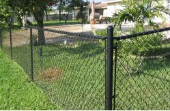 China Dark Green Residential Chain Link Fence 5ft For Home Garden / Courtyard / Villa supplier