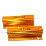 Golden aluminum encased wire wound resistor 100W 1.5R for sale