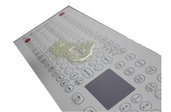 China 108 Key industrial computer membrane keyboard with touchpad oil proof keyboard supplier